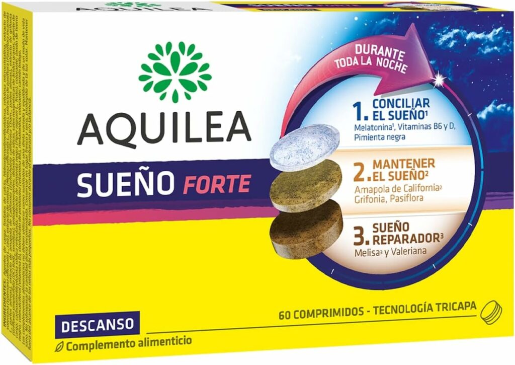 AQUILEA Sueño Forte 60 Comprimidos Tricapa - Melatonina 